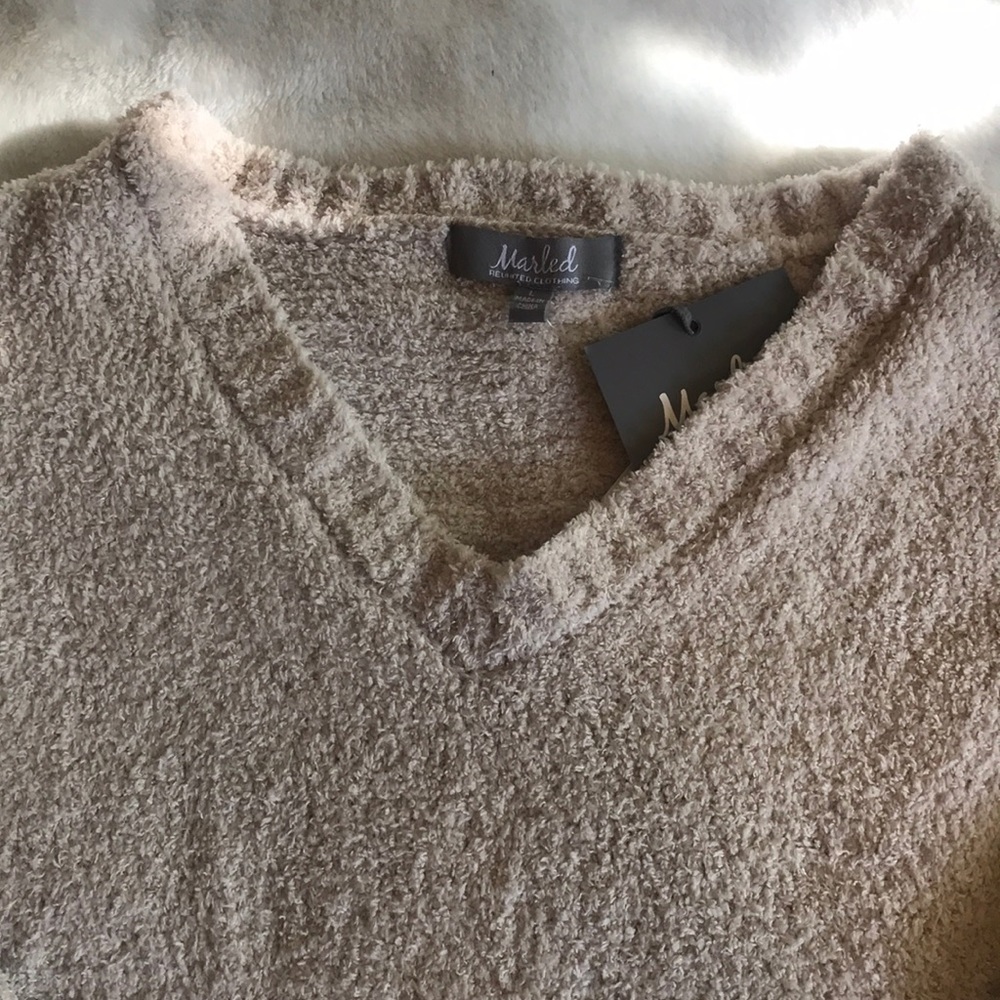 Sherpa V Neck Sweater with tags